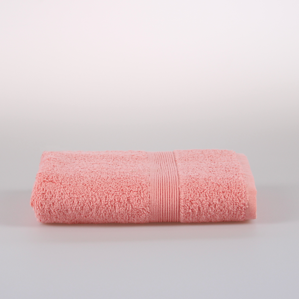 Bordürlü Pembe El/Yüz Havlusu