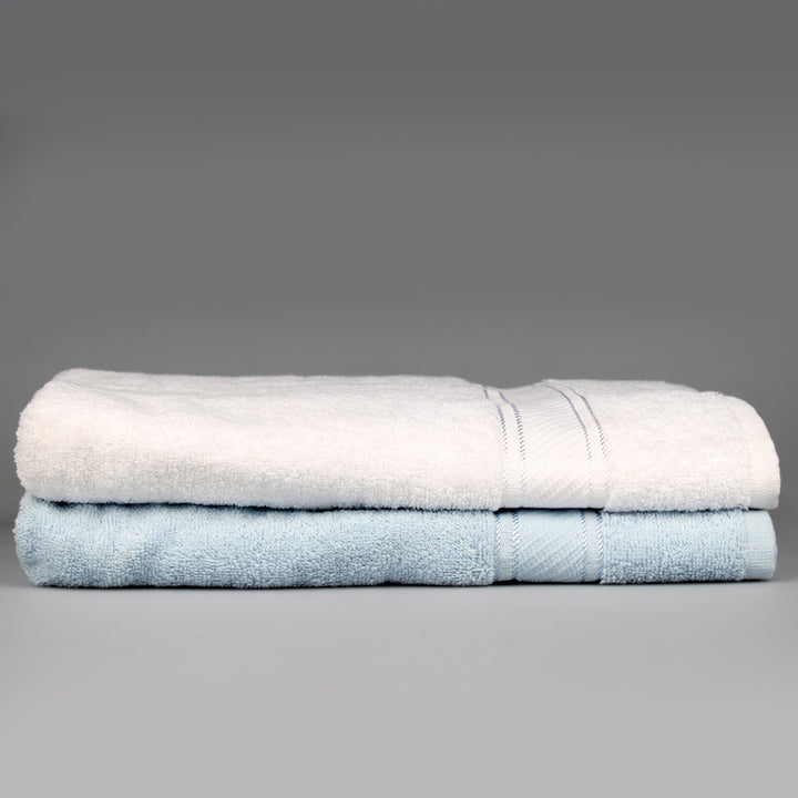 İkili Mavi-Beyaz Banyo Havlusu