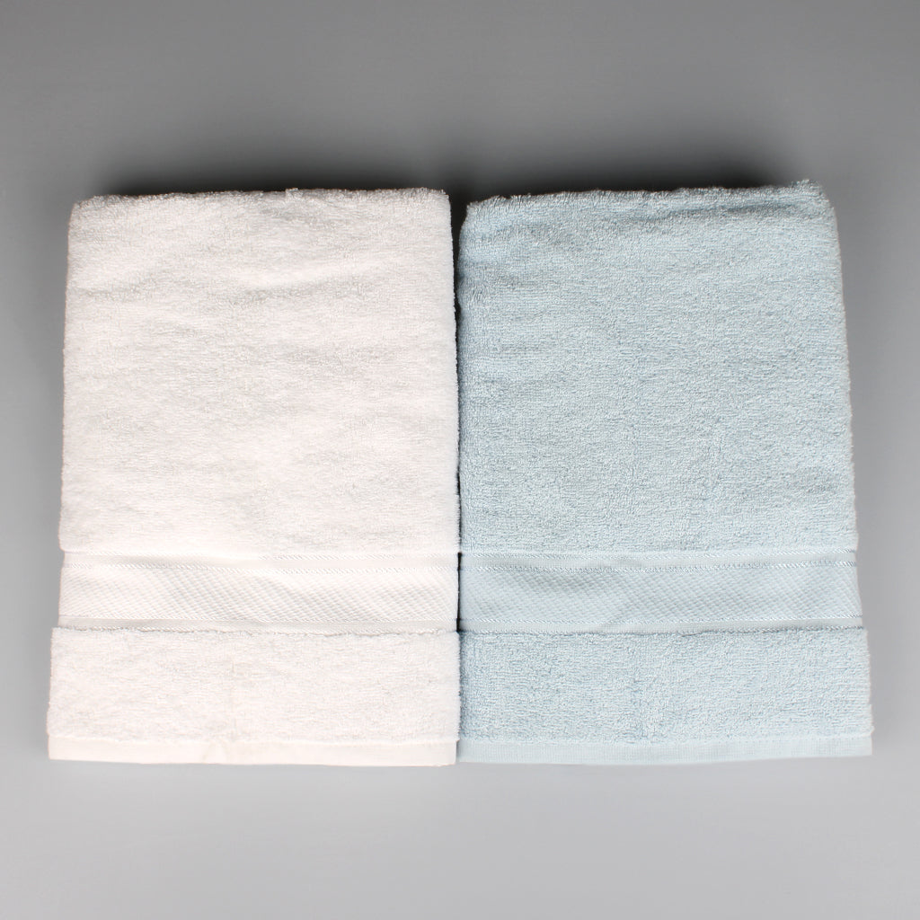 İkili Mavi-Beyaz Banyo Havlusu