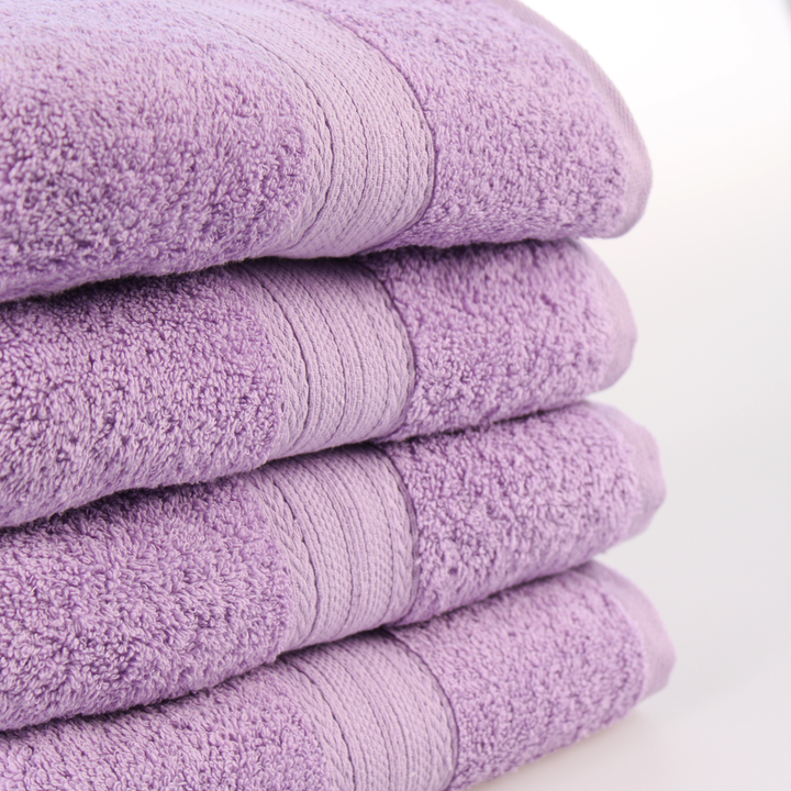 Bordürlü Lila El/Yüz Havlusu