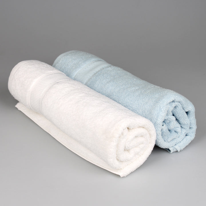 İkili Mavi-Beyaz Banyo Havlusu